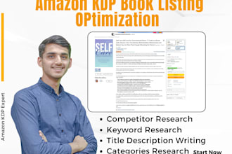 seo optimized KDP listing, keywords, categories, and publish on amazon kindle