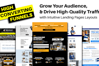 build high converting book author website, ebook landing page or sales funnel