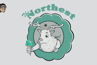 design vector retro cartoons for you not ai