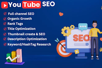 do youtube video SEO for yt channel organic ranking and growth
