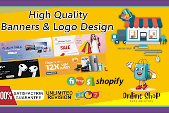 design your shopify banner shopify logo or branding kit