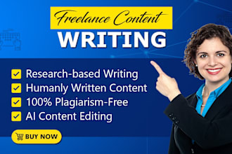 do perfect freelance content writing, ai content editing, bulk articles and blog