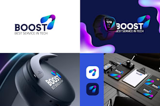 create business logo design and brand identity with branding kit