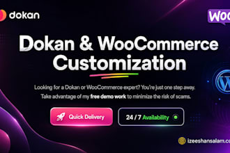 customize and develop dokan and woocommerce solutions