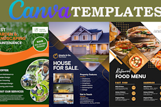 design professional social media posts and canva templates