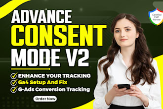 setup advanced consent mode v2, for ga4 and google ads conversion tracking
