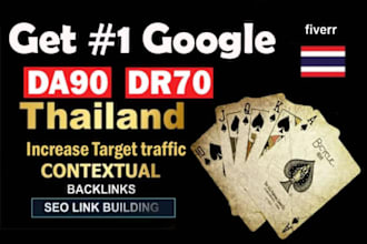 do fast SEO ranking backlinks and increase thailand traffic for poker sites