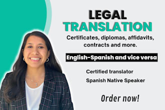 provide legal translation services