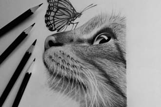 draw realistic sketch of your pets