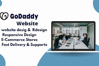 develop godaddy  website design or redesign with wordpress godaddy builder