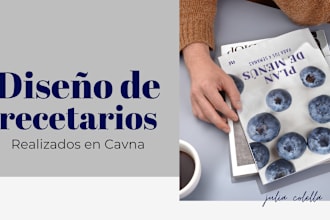 design recetarios, recipes ebook, cookbook on canva