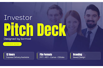 design investor pitch deck and business powerpoint presentation