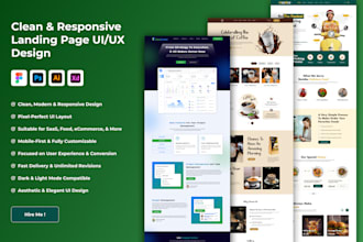do web page, landing page, website UI UX design in figma