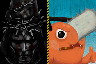draw your character as if it were a work of digital oil art