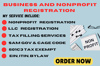 do non profit registration, reinstate 501c3 tax exempt, llc registration in usa
