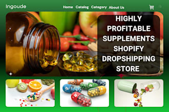build supplement website private label supplement shopify store weightloss store