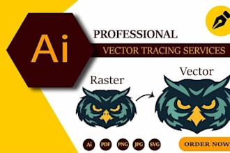 vector trace any logo or image, edit, modify and redraw