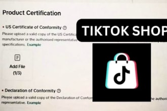 provide declaration of conformity for tiktok shop certificate of beauty and all