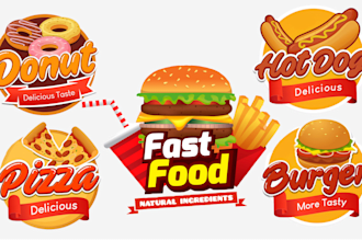 design restaurant, pizzz, bbq,  food logo, food truck  menu design