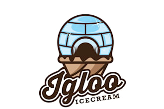 design world class pictures ice cream shop logo