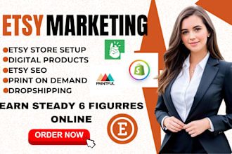 etsy digital product, etsy setup, stan store marketing, shopify print on demand