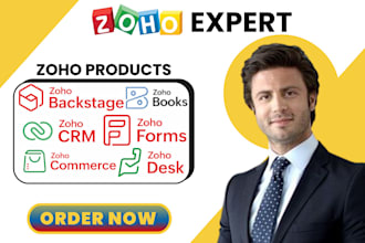 setup zoho backstage zoho commerce zoho desk zoho form zoho books zoho crm