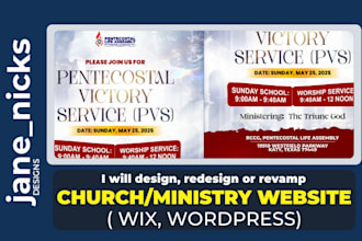create a beautiful church website with live streaming