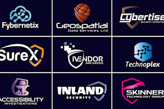 modern design for startup cyber security technology logo