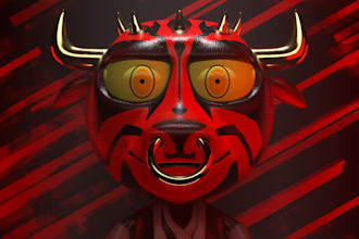 sculpt and create 3d character design and model
