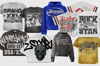 design text graphic for your clothing brand