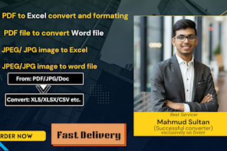 convert image to excel word, PDF to excel word and any file converting