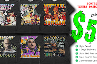 custom 90s retro vintage bootleg t shirt design