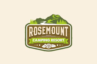 design custom adventure, travel, outdoor and camp logo