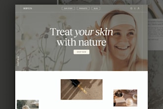 design spa website skincare shopify store beauty cosmetics website development