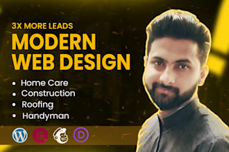 develop home care, cleaning, handyman, construction and roofing website