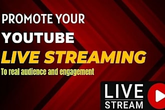 promote your youtube live stream, game live stream, chatting stream