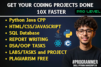do c cpp java python sql database html programming project assignment developer