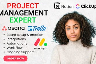 setup monday asana trello clickup notion airtable crm for project management