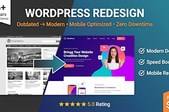 redesign your wordpress website with modern elementor design