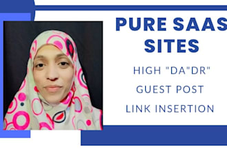 provide guest posts and link inserts on saas sites