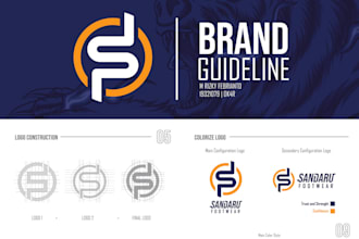 design a modern and unique business logo with brandbook