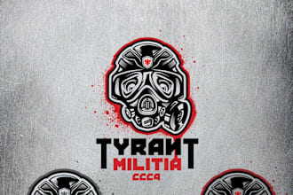 design skull logo for gym, military, fitness, and tactical