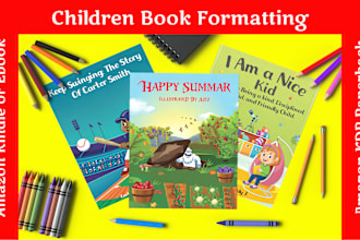 do children book formatting, ebook, paperback, and kindle book formatting