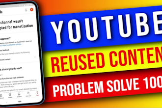 fix youtube monetization issues, reused content issue, adsense problem