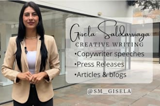 create creative content articles, copywriting, press releases