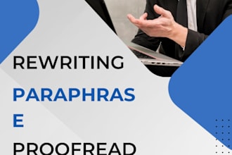do writing, rewriting, paraphrasing and proofreading research work