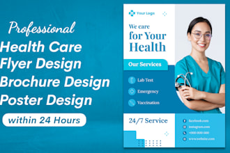 health care flyer design and brochure design for your work