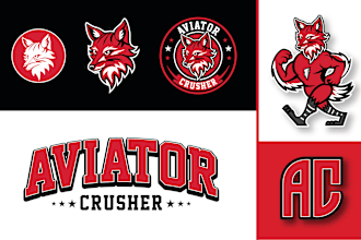 create sports mascot logo design for club, team, college, tshirt, merch apparel