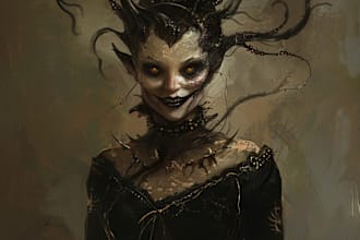 make a horror fantasy and horror character