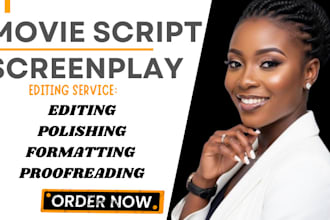 do screenplay movie script film script editing polishing formatting proofreading